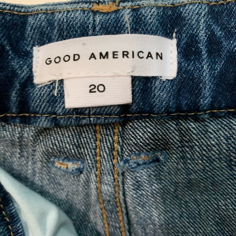 Good American slit bottom jeans